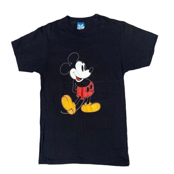 Vintage Disney Mickey Mouse graphic Tee Shirt made in the USA black small - Picture 1 of 9